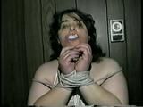 314 POUND BARBARA MOUTH STUFFED, BALL, CLEAVE & HAND-GAGGED, F0RCED TO SMELL HIGH HEEL SHOE WEARING GLASSES (D42-6)