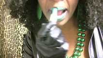 Latex Green Lips
