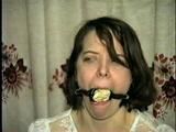 RING-GAGGED, MOUTH STUFFED, DROOLING & GAG TALKING PIPER (D28-1)