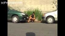 016168 Eve Takes A Pee In The Car Park