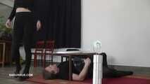 Amy Douxxx Pees Into A Human Toilet