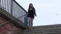 064016 Kima Takes A Pee On The Steps Down From The Bridge