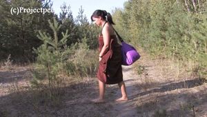 102001 Lotty Has A Relaxed Pee On The Sands