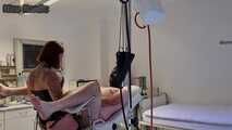 Pain therapy and anal fuck on gynochair