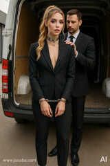 Businesswoman In Shackles