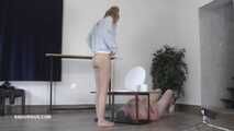 Bonnie Dolce's toilet slave Long