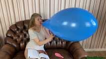 Blow2Pop big blue U15 while reading book