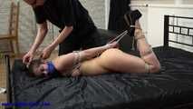 Nude hogtied