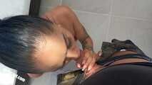 Hot Gloria gets fucked on the roof top terrace and swallows well