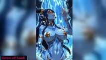 Gol Exotic Blue Demon Dancer Cartoon