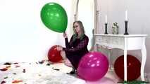 balloon stress test with nails, lighter and stick