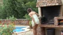 042002 Lazy Leticia Takes A Pee On The Patio When No One Is Looking