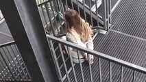 Stella roped hard on stairs 2/2