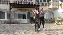 More Bondage Walk Training with tightly bound Tits for Slave Eva