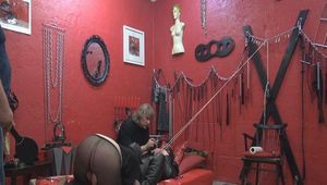 The tits are tied and strokes