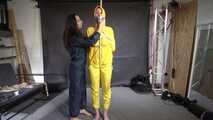 Aiyana and Myxxxy having fun together in shiny nylon Rainwear