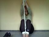 Tied bare feet