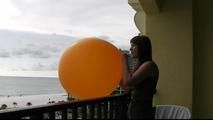 At the balcony
