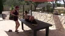 Tight Outdoor Hogtie for British Bondage Girl
