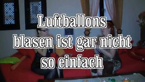 Luftballons blasen ist nicht so einfach 