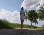 barefoot car driving