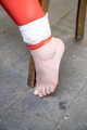 Ermintrude in Red Spy Chairtied in the Attic Barefoot
