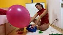 pump2pop seven balloons with the hand and electical pump