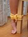 Alice Lee - Dress-wearing beauty gets tied to a table