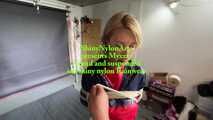 Watch Myxxxy bound and suspended in shiny nylon Rainwear