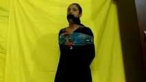 Cheri bound and gagged in borka