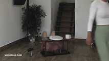 Mistress Nomi Melone smokes and pees on the toliett box