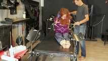 Lola Montez cought by a pervert and bound and gagged in her shiny nylon Downjacket
