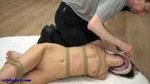 Russian little girl naked and hogtied
