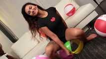 255 Beach ball riding with Tequila