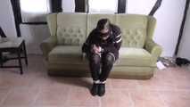Jasmin roped on couch 2/2