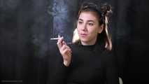 Alina is smoking one and a half cigarette