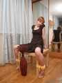 Alice Lee - Dress-wearing beauty gets tied to a table