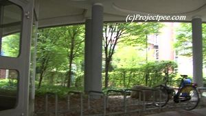 078006 & 079004 Rachel Evans & Anna Take Turns To Pee At An Office Complex