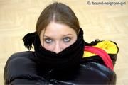 Tanja tied in winter jacket