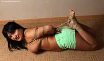 Mouse hogtied