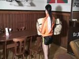 Jill Diamond wearing a sexy shiny nylon shorts and a rain jacket traing on other shorts and jackets (Video)