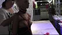 Public Bondage Walk and displayed in Public for Lena King