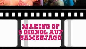 MAKING OF - 3 DIRNDL CUNTS ON SPERM HUNT