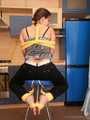 Indigo - curvaceous brunette cutie fed up with food, enjoys bondage in the kitchen