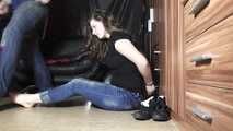 Michelle barefeet in cuffs