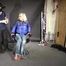 Alice bound and gagged in a shiny nylon Downjacket