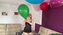 helium inflating eight crystal U16 balloons and pop them