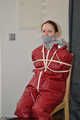 Lady Nadja hard bound and multiple gagged in AGU rainwear