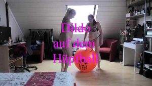 Dildo on the bouncy ball