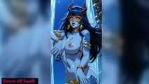 Gol Exotic Blue Demon Dancer Cartoon